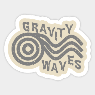 Gravity Waves (gray) Sticker